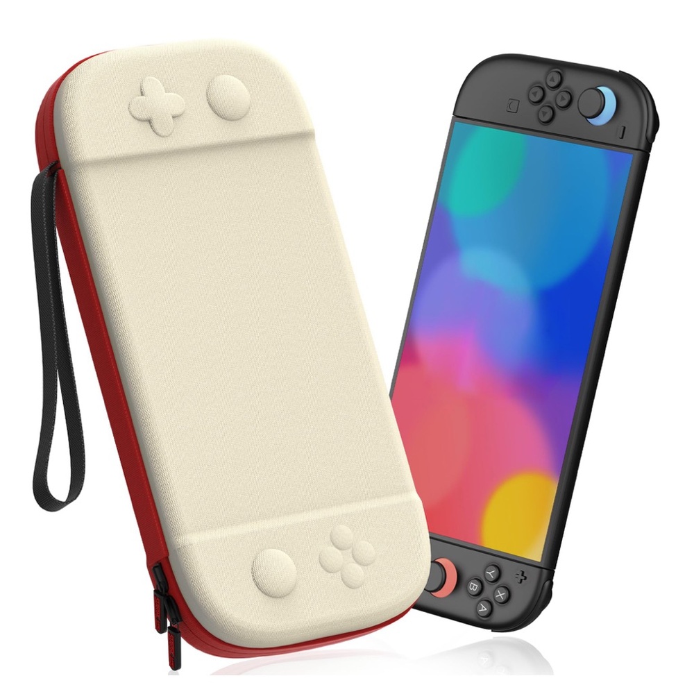 Nintendo Switch 2 2025 Hardshell Slim Travel Carrying Case-WHITE/RED